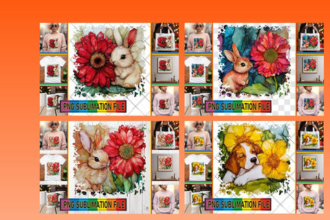 15x PNG Design Selection , Animals Sublimation afrosvg 