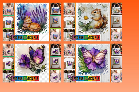 15x PNG Design Selection , Animals Sublimation afrosvg 