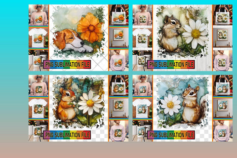 15x PNG Design Selection , Animals Sublimation afrosvg 