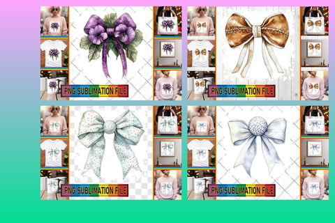 15x PNG Design Selection , Bow Sublimation afrosvg 