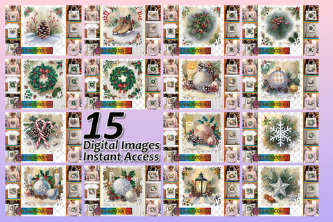 15x PNG Design Selection Pack , Christmas Sublimation afrosvg 