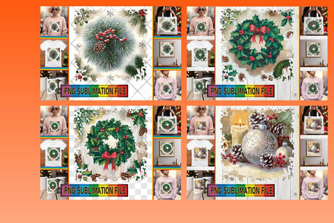 15x PNG Design Selection Pack , Christmas Sublimation afrosvg 