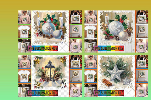 15x PNG Design Selection Pack , Christmas Sublimation afrosvg 