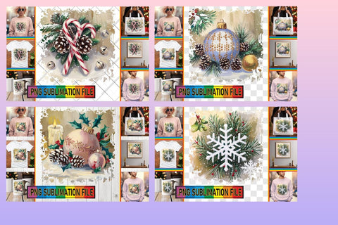 15x PNG Design Selection Pack , Christmas Sublimation afrosvg 