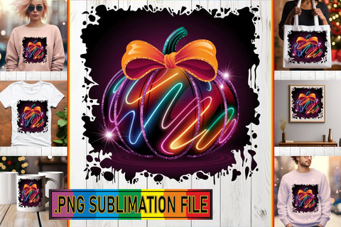 15x PNG Design Set Bundle , Neon Fall Sublimation afrosvg 
