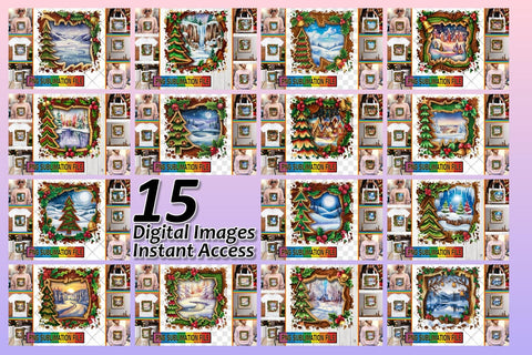 15x PNG Design Set , Christmas Sublimation afrosvg 