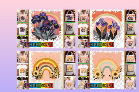15x PNG Design Set Collection , Flower Sublimation afrosvg 