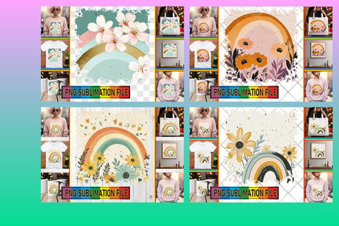 15x PNG Design Set Collection , Flower Sublimation afrosvg 