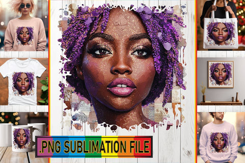 15x PNG Design Set for Crafting , Woman Sublimation afrosvg 