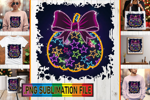 15x PNG Design Set Kit , Neon Fall Sublimation afrosvg 