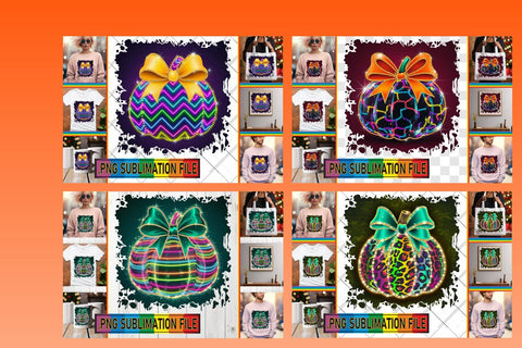 15x PNG Design Set Kit , Neon Fall Sublimation afrosvg 