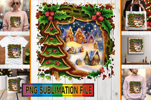 15x PNG Designs for Bundle , Christmas Sublimation afrosvg 