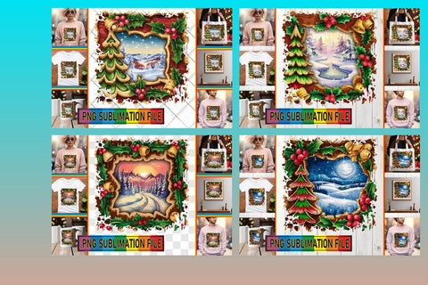 15x PNG Designs for Bundle , Christmas Sublimation afrosvg 