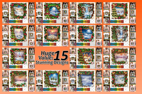 15x PNG Designs for Bundle , Christmas Sublimation afrosvg 