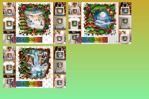 15x PNG Designs for Bundle , Christmas Sublimation afrosvg 