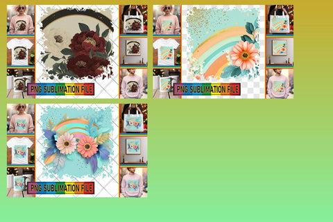 15x PNG Pack Collection , Flower Sublimation afrosvg 