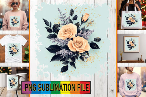 15x PNG Pack Collection , Flower Sublimation afrosvg 
