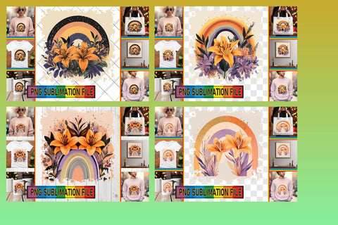 15x PNG Pack Collection , Flower Sublimation afrosvg 