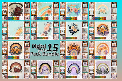 15x PNG Pack Collection , Flower Sublimation afrosvg 
