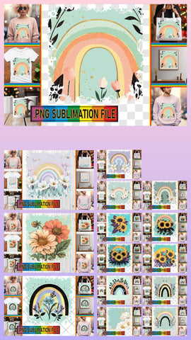 15x PNG Pack Design Bundle , Flower Sublimation afrosvg 