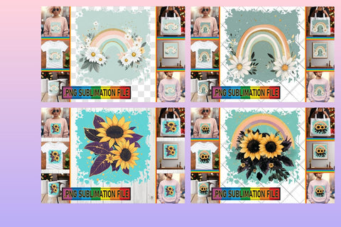 15x PNG Pack Design Bundle , Flower Sublimation afrosvg 