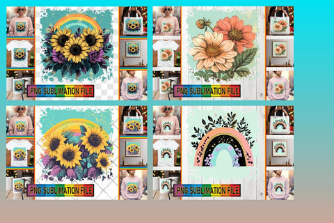 15x PNG Pack Design Bundle , Flower Sublimation afrosvg 