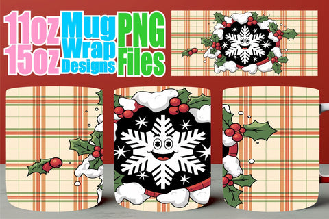 15x Printable Mug Wrap Design , Christmas Sublimation afrosvg 
