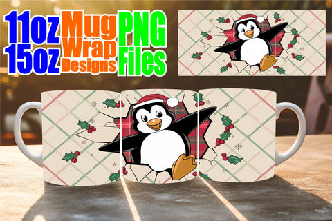 15x Printable Mug Wrap Design , Christmas Sublimation afrosvg 