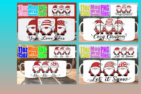 15x Printable Mug Wrap , Xmas Sublimation afrosvg 