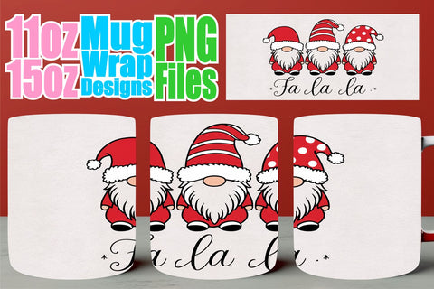 15x Printable Mug Wrap , Xmas Sublimation afrosvg 