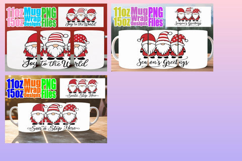 15x Printable Mug Wrap , Xmas Sublimation afrosvg 