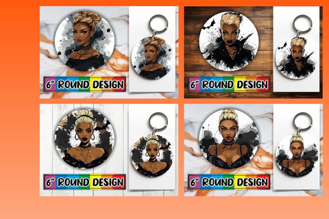 15x Round Car Coaster Sublimation Pack , Halloween Sublimation afrosvg 