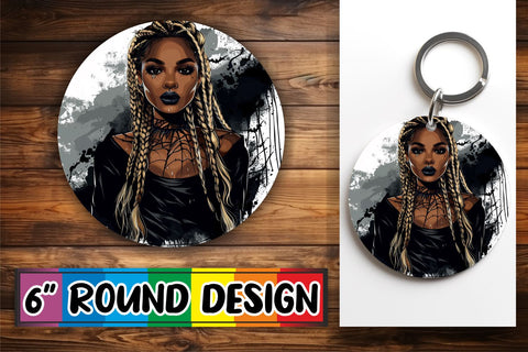 15x Round Car Coaster Sublimation Pack , Halloween Sublimation afrosvg 