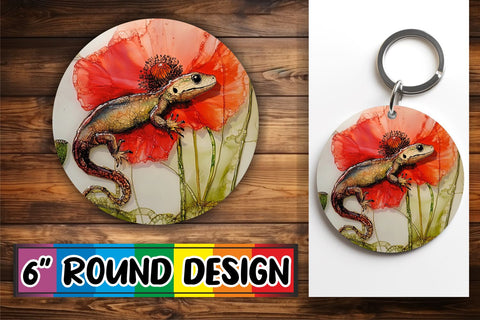 15x Round Coaster Design Sublimation , Animals Sublimation afrosvg 