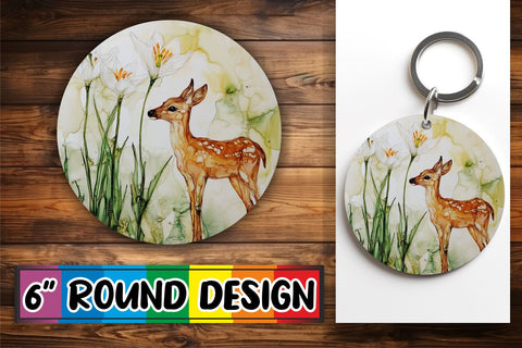 15x Round Coaster Design Sublimation , Animals Sublimation afrosvg 