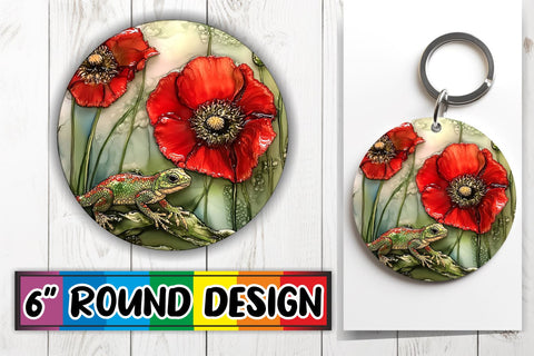 15x Round Coaster Design Sublimation , Animals Sublimation afrosvg 