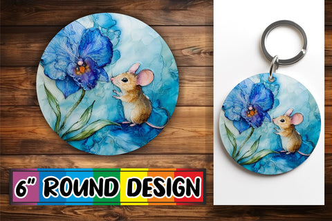 15x Round Coaster Design Sublimation , Animals Sublimation afrosvg 