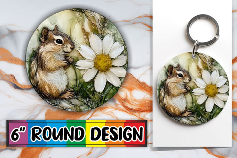 15x Round Coaster Design Sublimation , Animals Sublimation afrosvg 