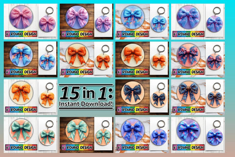 15x Round Coaster Design Sublimation , Christmas Sublimation afrosvg 