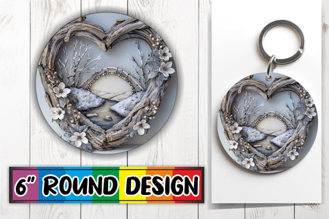15x Round Coaster & Keychain Set , Christmas Sublimation afrosvg 