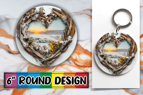 15x Round Coaster & Keychain Set , Christmas Sublimation afrosvg 