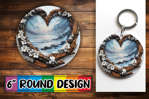 15x Round Coaster & Keychain Set , Christmas Sublimation afrosvg 