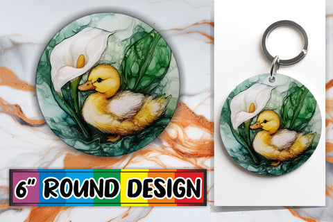 15x Round Design Bundle for Coasters & Keychains , 3D Bird Sublimation afrosvg 