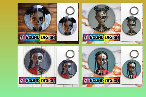 15x Round Design Bundle Sublimation Set , Halloween Sublimation afrosvg 