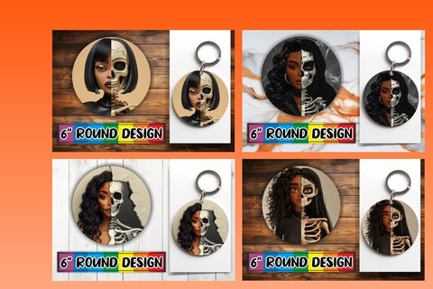 15x Round Design Bundle Sublimation Set , Halloween Sublimation afrosvg 