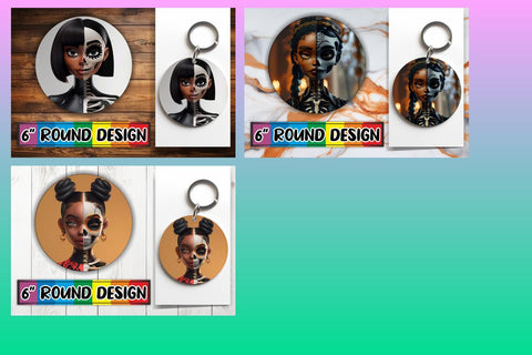 15x Round Design Bundle Sublimation Set , Halloween Sublimation afrosvg 