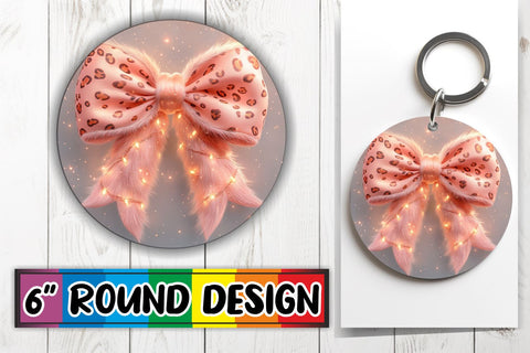 15x Round Design Keychain Set , Christmas Sublimation afrosvg 