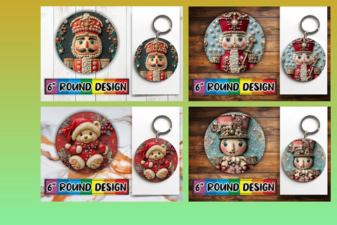15x Round Design Pack for Sublimation , Christmas Sublimation afrosvg 