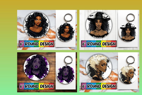 15x Round Design Set for Sublimation , Halloween Sublimation afrosvg 