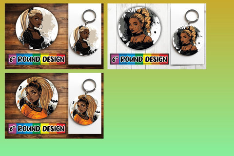 15x Round Design Set for Sublimation , Halloween Sublimation afrosvg 